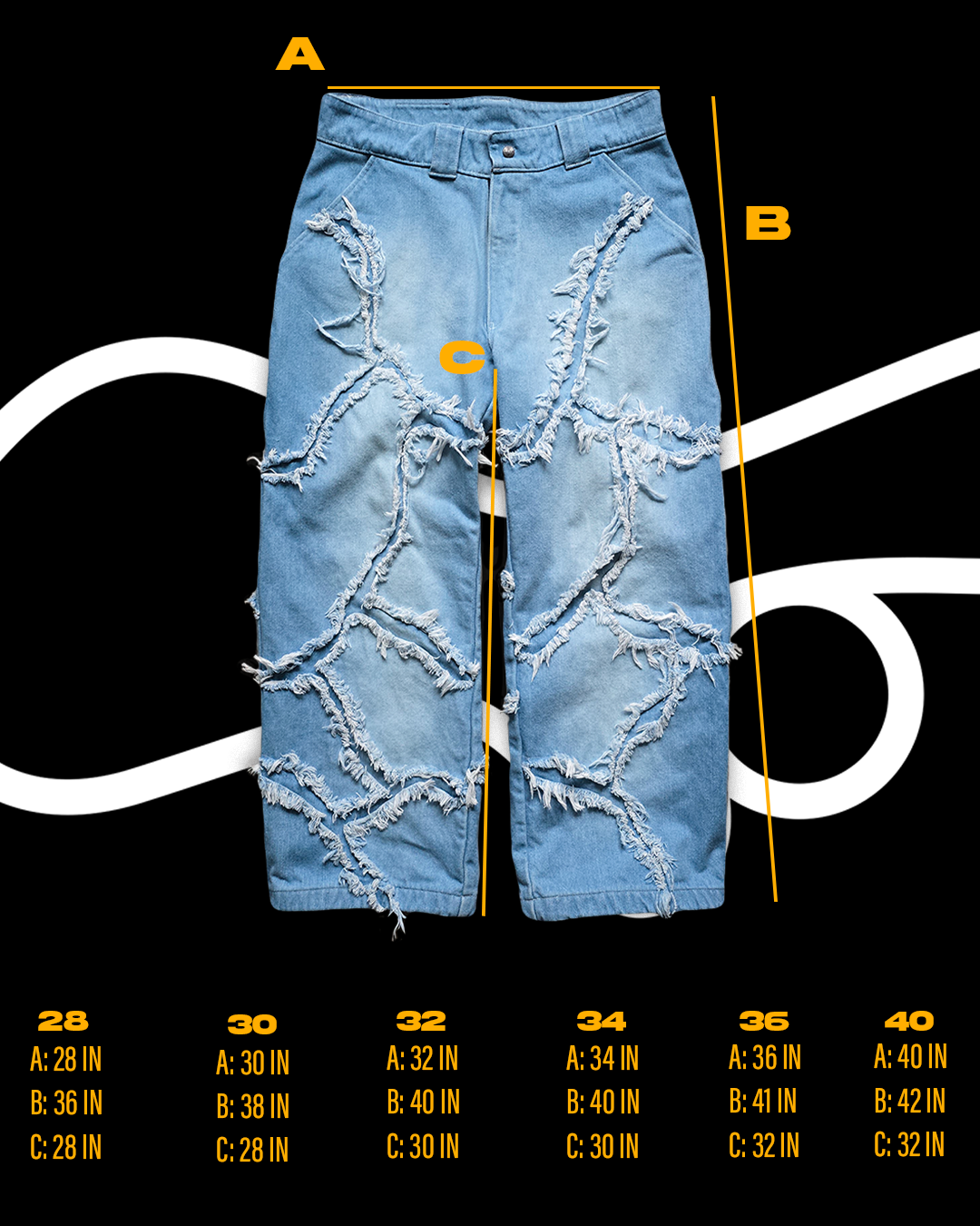 'FRACTURED' Jeans (Washed)