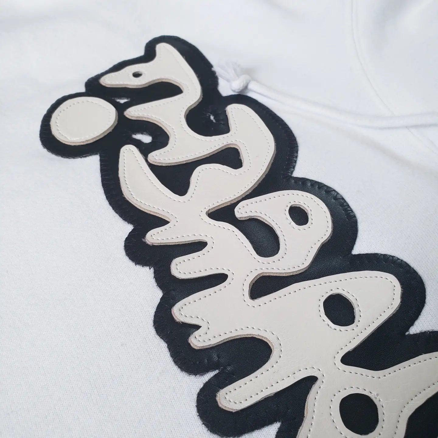 Bruised Bones White Hoodie LARGE