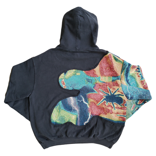 'PHASES' Heavyweight Woven Split Hoodie