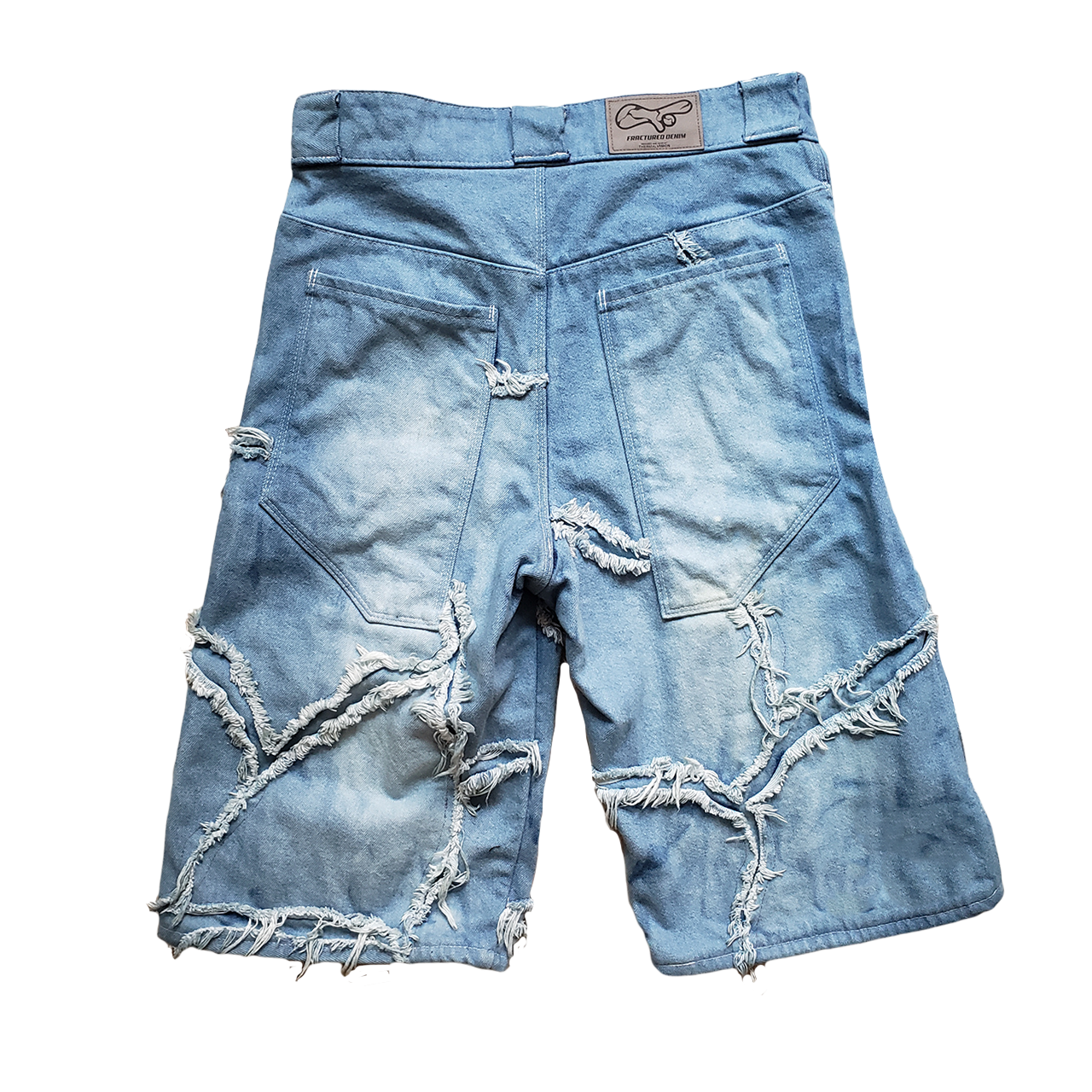 'FRACTURED' Jorts (Washed)