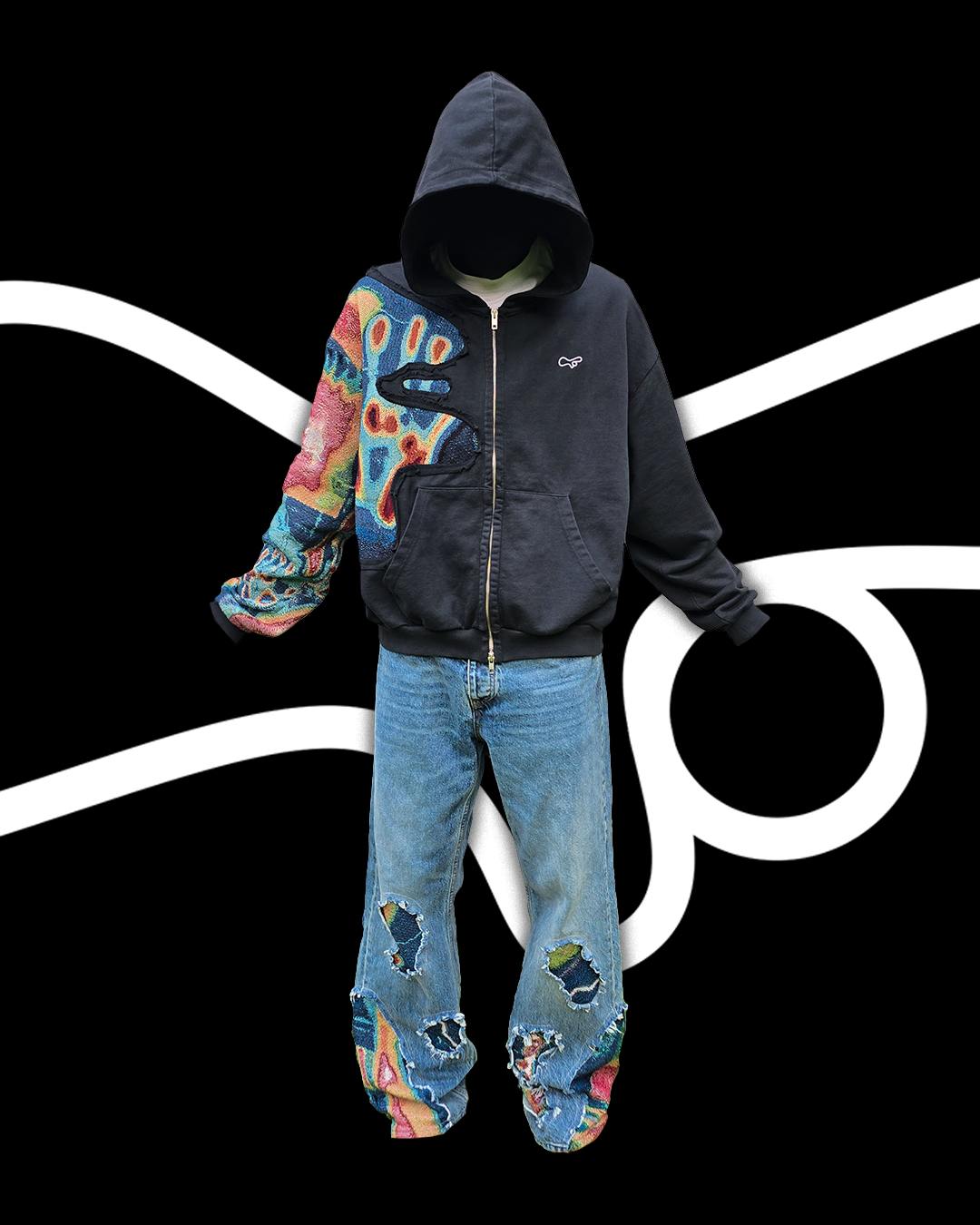 'PHASES' Zip + Denim Set
