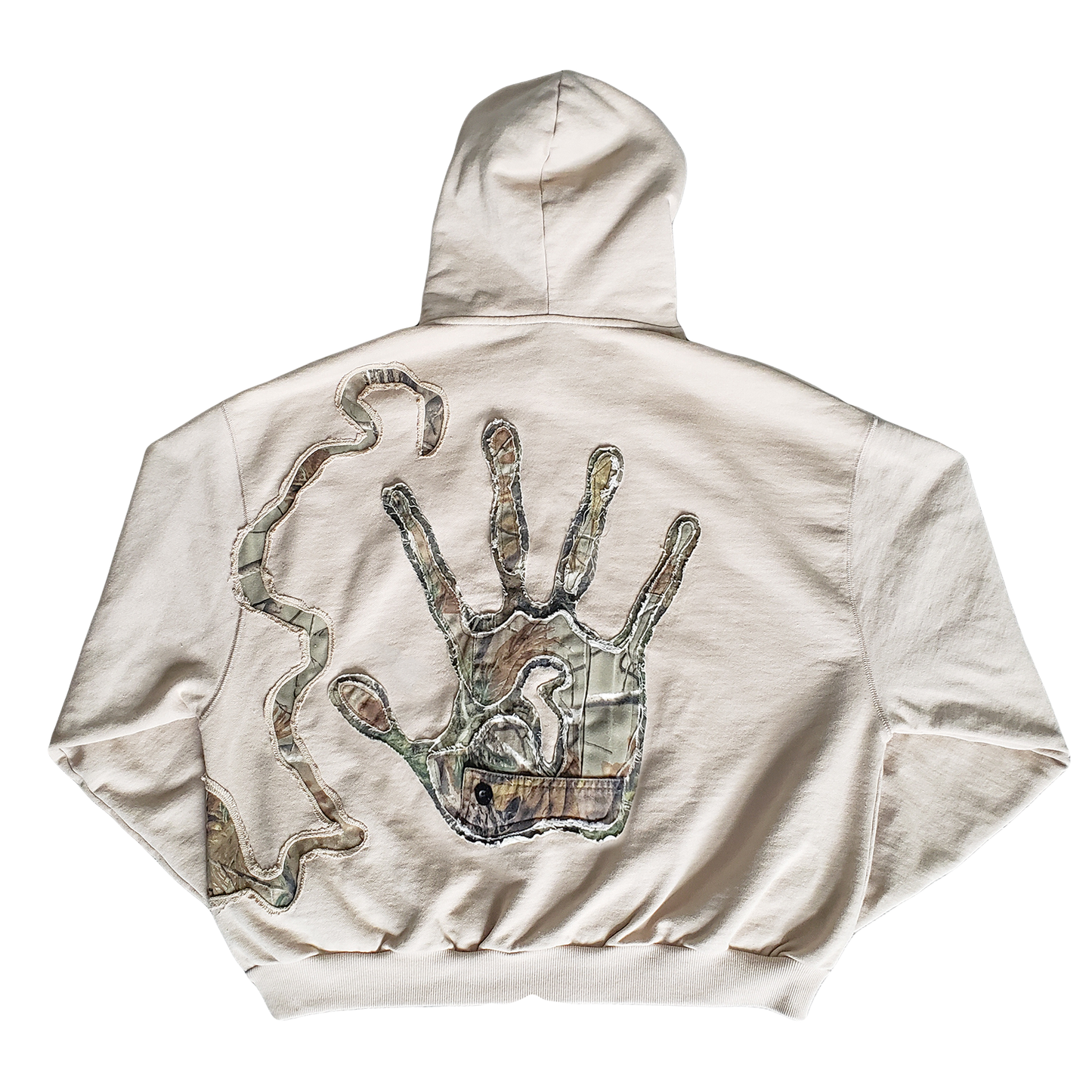 Camo Hand Zip-Up Hoodie (PREORDER)