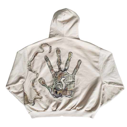 Camo Hand Zip-Up Hoodie (PREORDER)