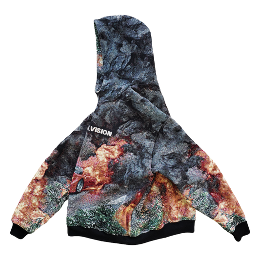 Crash & Burn Woven Tapestry Hoodie