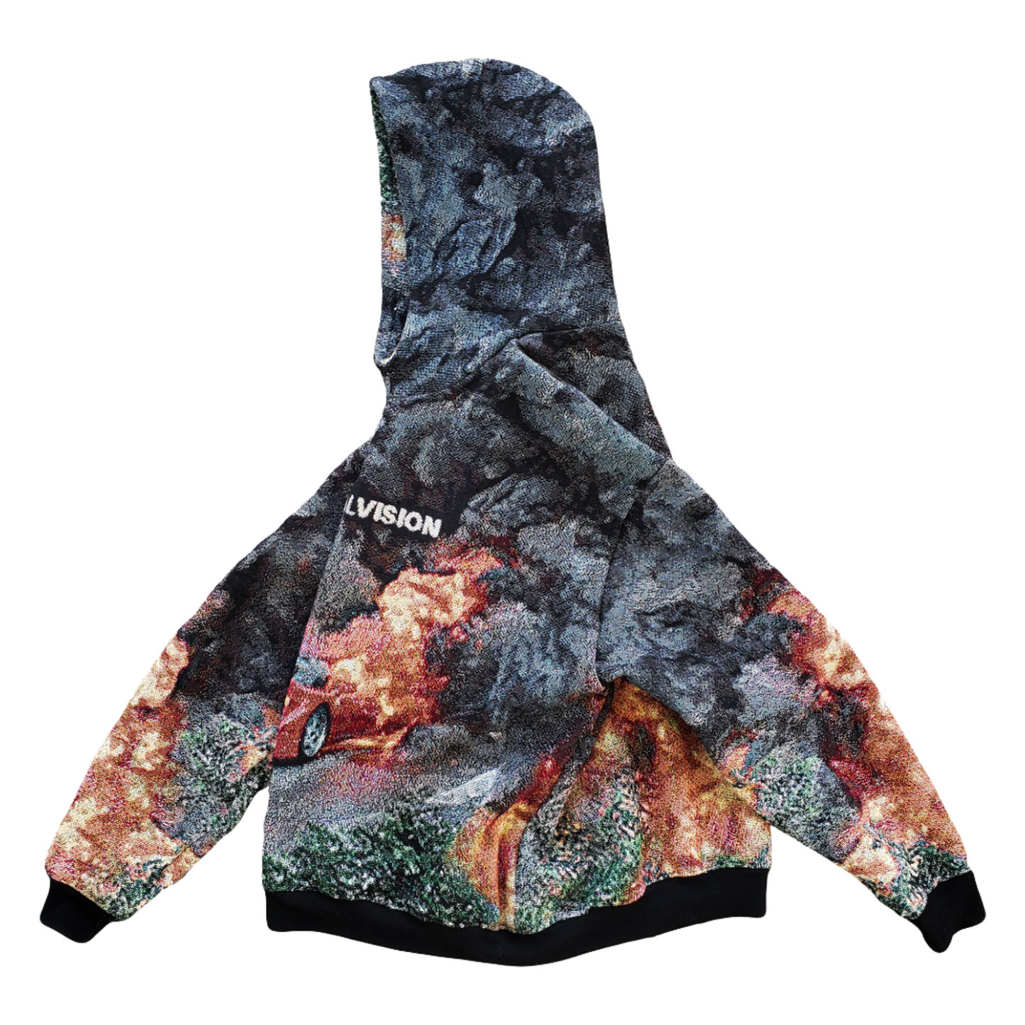 Crash & Burn Woven Tapestry Hoodie