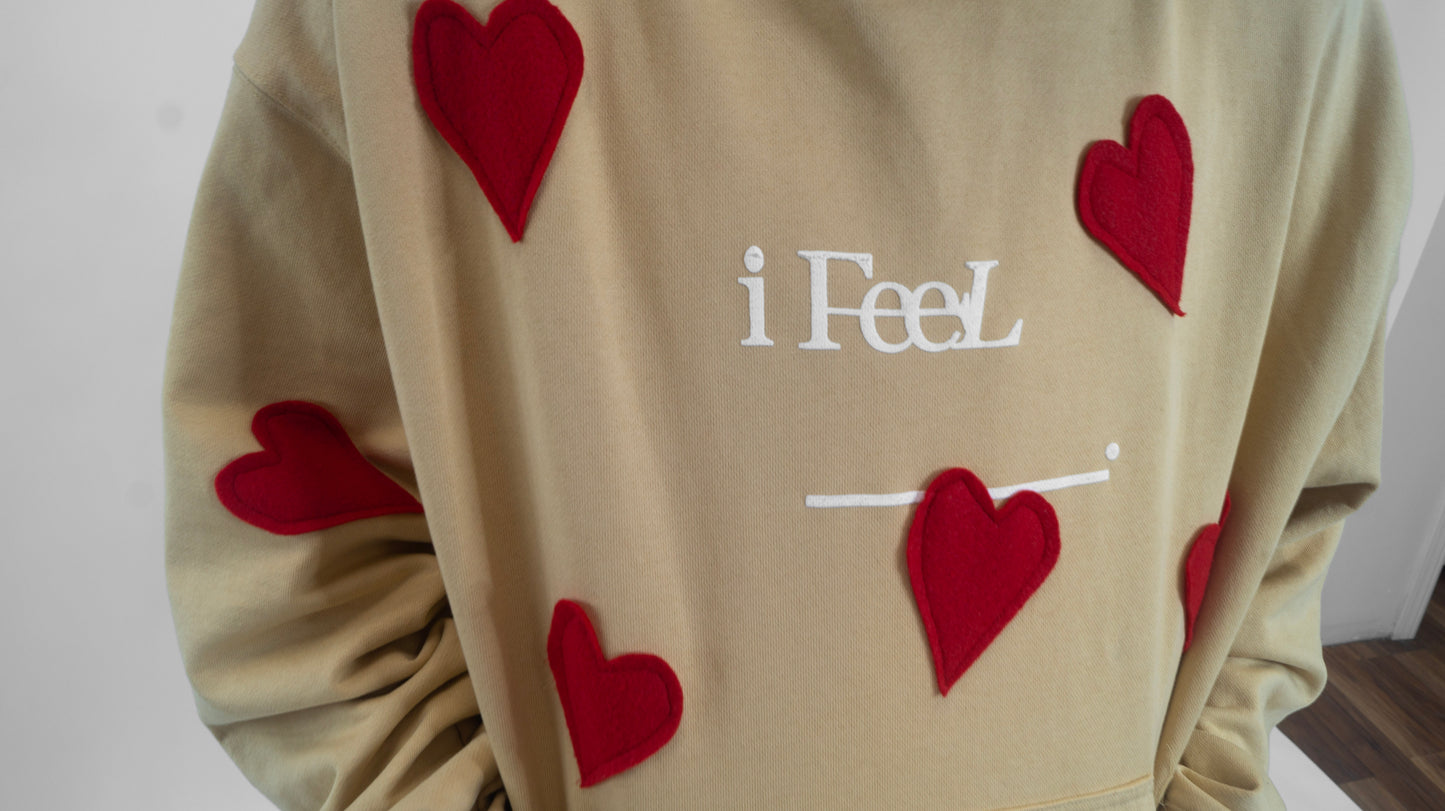 i Feel 'LOVED' Heavyweight Hoodie LARGE