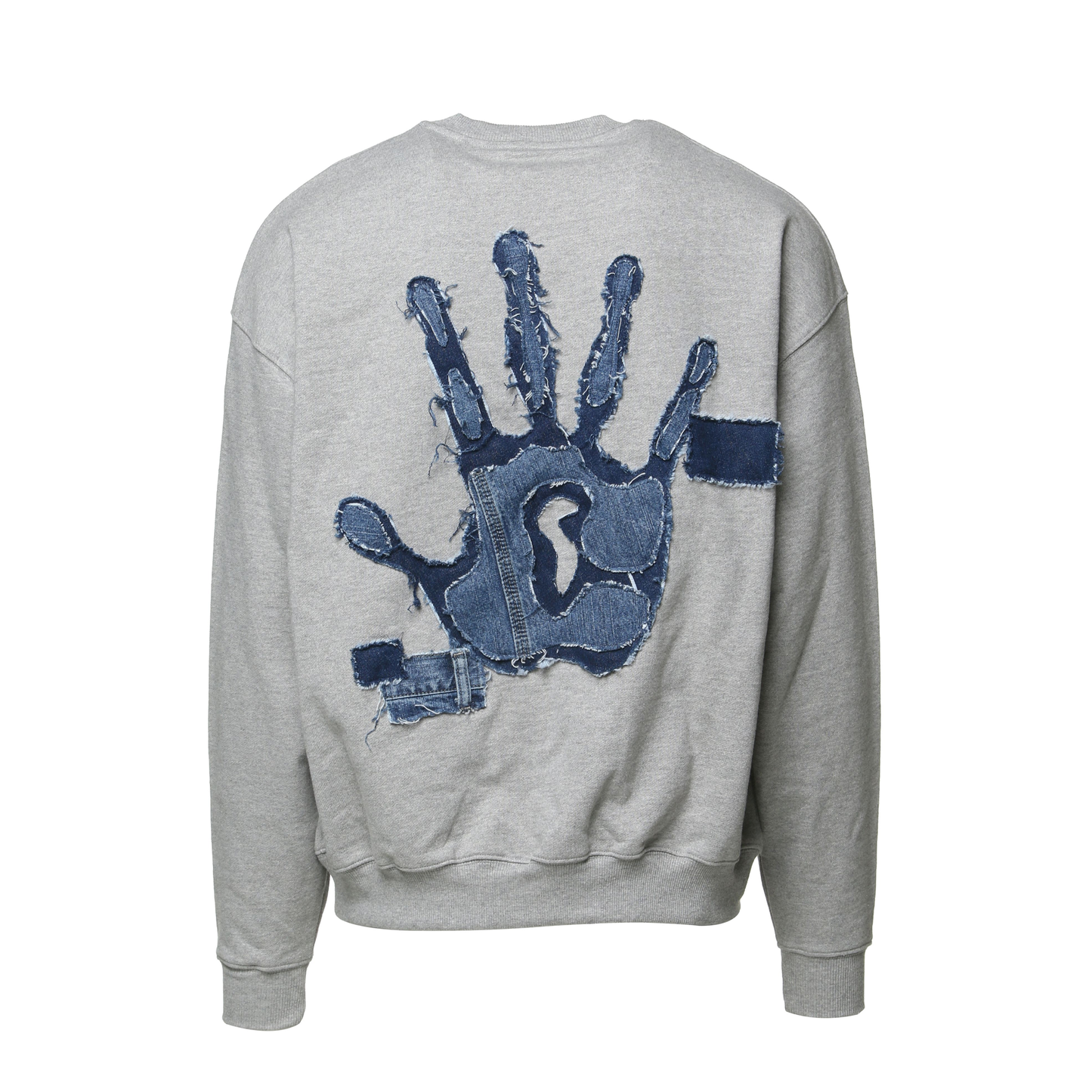 A Helping Hand - Denim Crewneck Grey LARGE