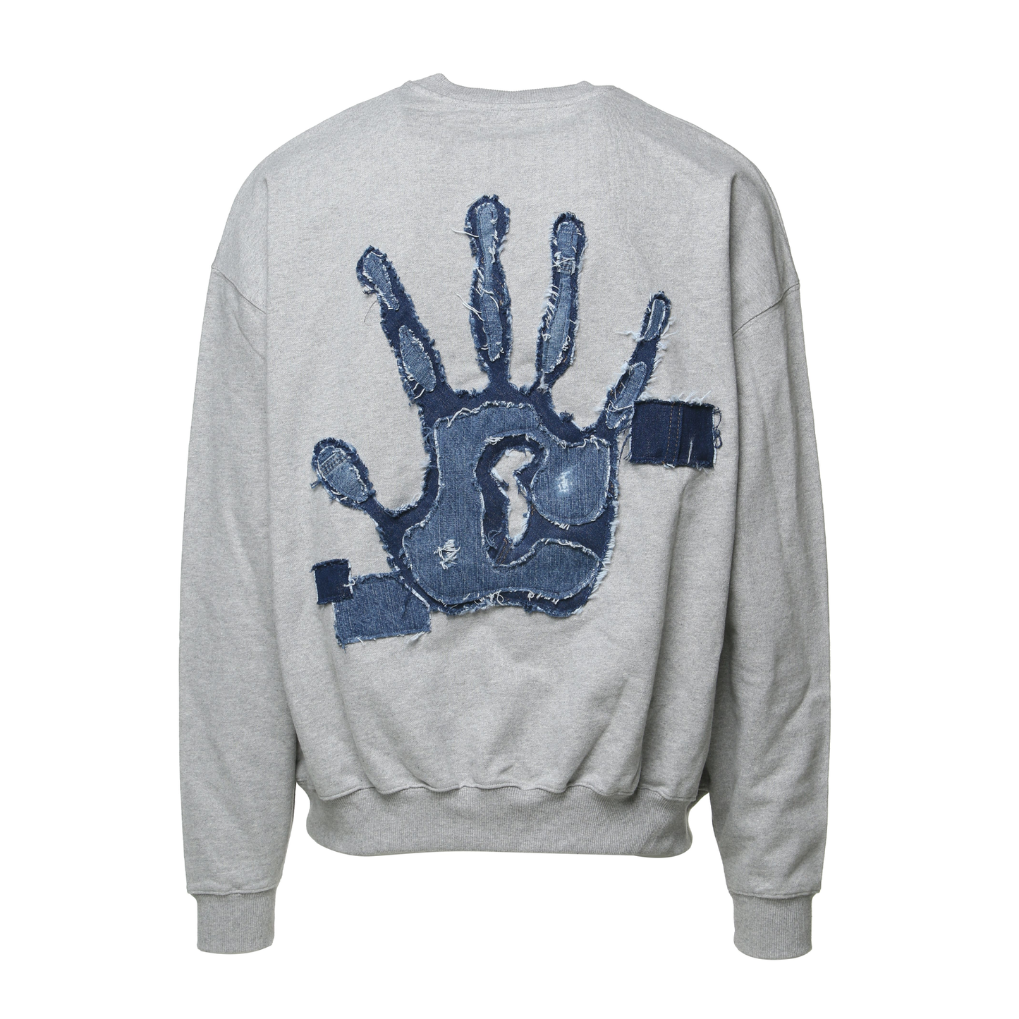 A Helping Hand - Denim Crewneck Grey X-LARGE