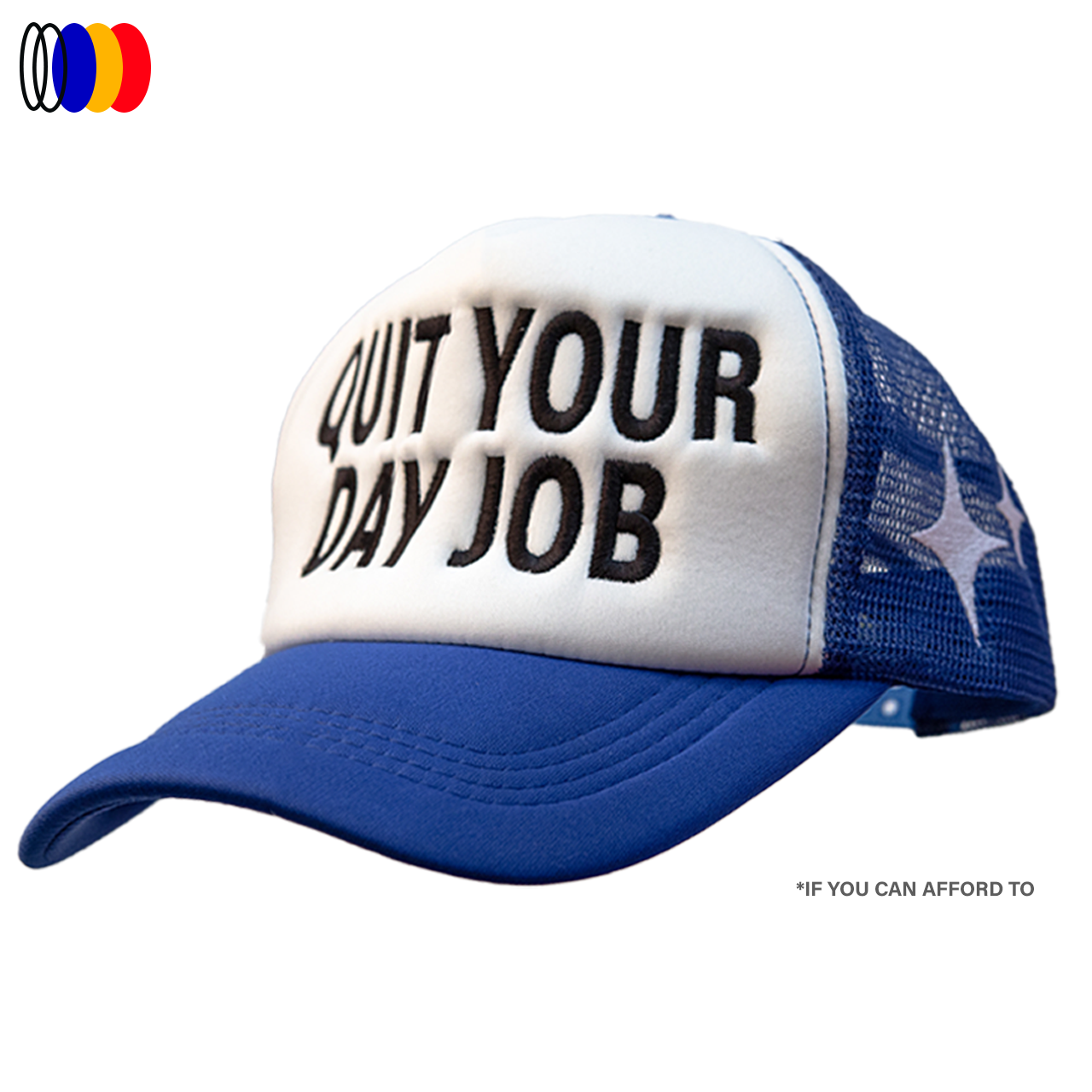 'Quit Your Day Job' Trucker Hat - BLUE