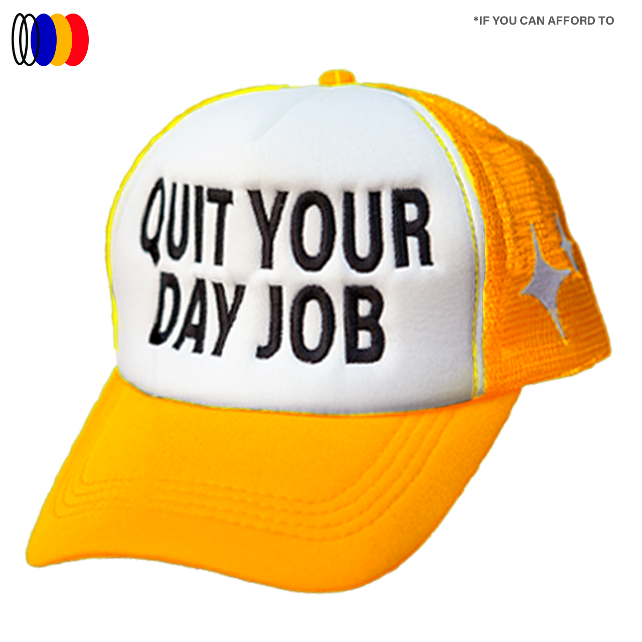 'Quit Your Day Job' Trucker Hat - Yellow